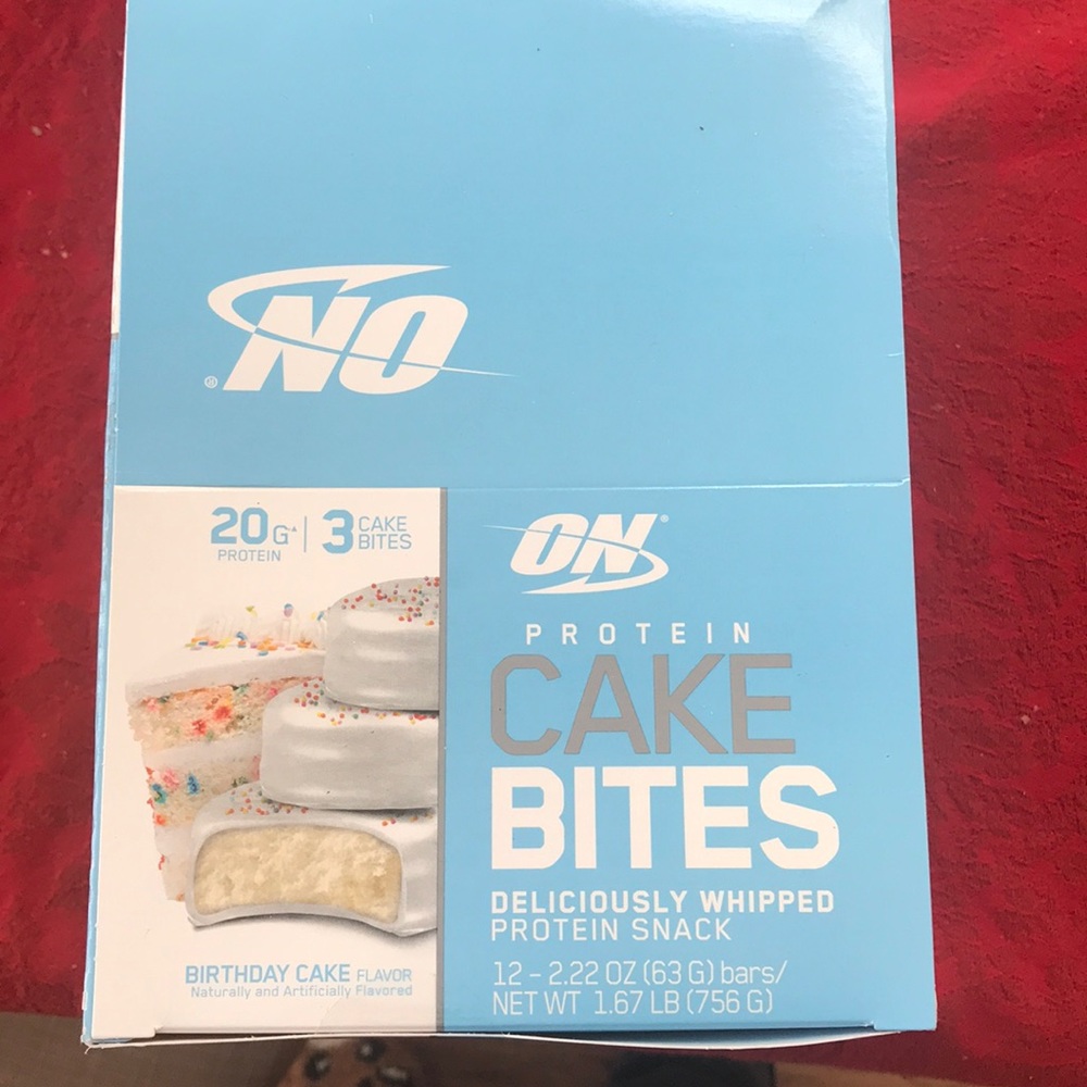 2 boxes of unopened optimum nutrition cake bites